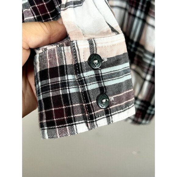 Ariat Plaid Top XL Black Western Cowgirl Rodeo Country Concert Rustic Honky Tonk - Picture 3 of 11